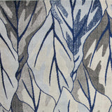 5' X 8' Grey Navy Machine Woven Tropical Indoor Area Rug - Homeroots - Flyclothing LLC