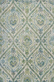 5' X 8' Ivory Or Teal Tropical Parisian Indoor Area Rug - Homeroots - Flyclothing LLC