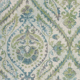5' X 8' Ivory Or Teal Tropical Parisian Indoor Area Rug - Homeroots - Flyclothing LLC