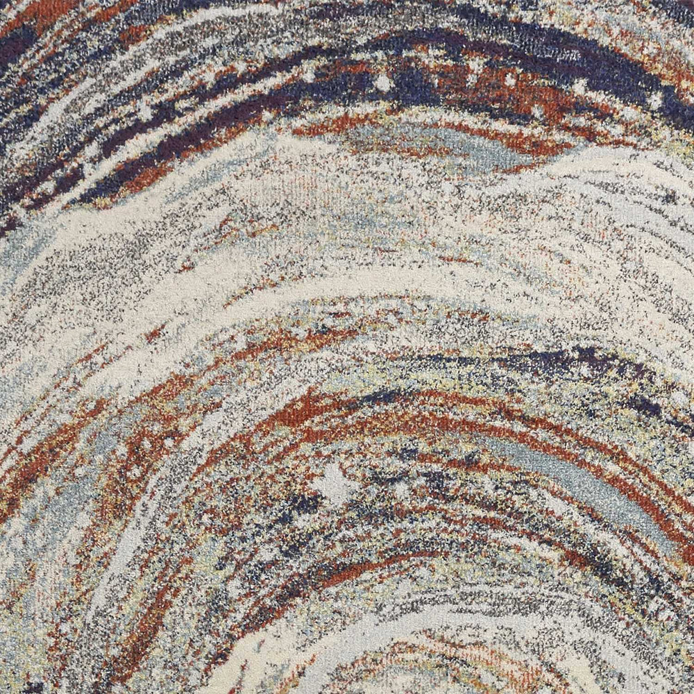 8' Sage Green Machine Woven Floral Medallion Disk Round Indoor Area Rug - Homeroots - Flyclothing LLC