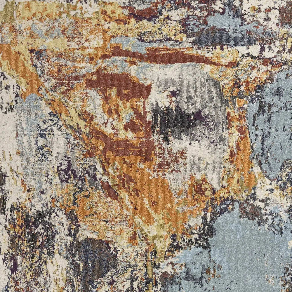 8' Beige Machine Woven Distressed Floral Traditional Round Indoor Area Rug - Homeroots - Flyclothing LLC