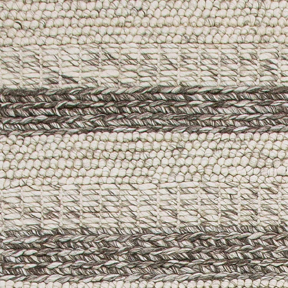3' X 5' Grey White Hand Woven Knobby Stripes Indoor Area Rug - Homeroots - Flyclothing LLC