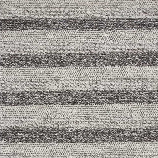 3' X 5' Grey White Hand Woven Knobby Stripes Indoor Area Rug - Homeroots - Flyclothing LLC
