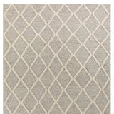 3' X 5' Grey Braided Diamonds Wool Indoor Area Rug - Homeroots - Flyclothing LLC