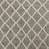 3' X 5' Dark Grey Hand Woven Diamond Pattern Indoor Area Rug - Homeroots - Flyclothing LLC