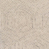 5' X 7' Ivory Geometric Hexagon Wool Indoor Area Rug - Homeroots - Flyclothing LLC