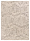 5' X 7' Ivory Geometric Hexagon Wool Indoor Area Rug - Homeroots - Flyclothing LLC