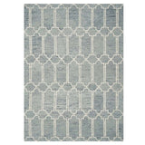 5' X 7' Blue Hand Tufted Wool Herringbone Indoor Area Rug - Homeroots - Flyclothing LLC