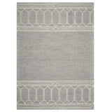 5' X 7' Grey Geometric Pattern Wool Indoor Area Rug - Homeroots - Flyclothing LLC