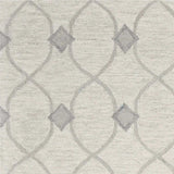 5' X 7' Ivory Hand Tufted Wool Ogee Indoor Area Rug - Homeroots - Flyclothing LLC