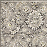 7' X 9' Gray and Ivory Floral Vines Area Rug With UV Protection - Homeroots - Flyclothing LLC