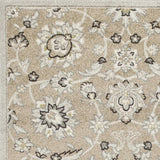 7' X 10' Gray And Ivory Floral Indoor Outdoor Area Rug - Homeroots - Flyclothing LLC