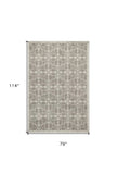 7' X 10' Gray Moroccan Indoor Outdoor Area Rug - Homeroots - Flyclothing LLC
