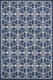 7' X 9' Denim Vintage Trellis Uv Treated Indoor Area Rug - Homeroots - Flyclothing LLC