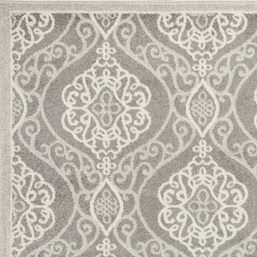 7' X 10' Silver Moroccan Indoor Outdoor Area Rug - Homeroots - Flyclothing LLC
