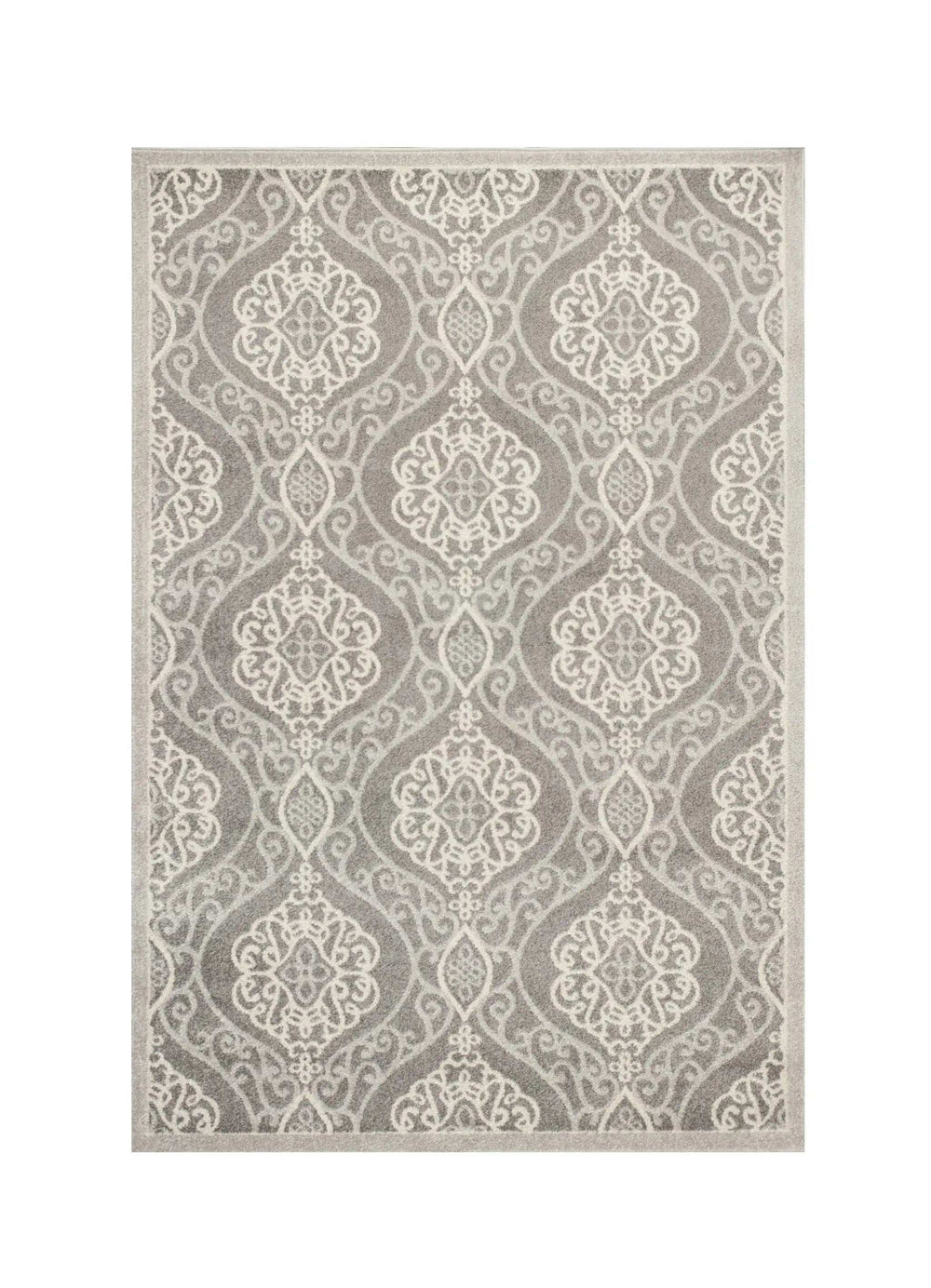 7' X 10' Silver Moroccan Indoor Outdoor Area Rug - Homeroots - Flyclothing LLC