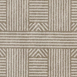 7' X 9' Beige and Ivory Geometric Indoor Outdoor Area Rug - Homeroots - Flyclothing LLC