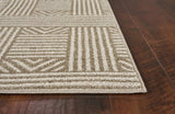 7' X 9' Beige and Ivory Geometric Indoor Outdoor Area Rug - Homeroots - Flyclothing LLC
