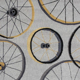 5' X 8' Grey Hand Hooked Wheels Indoor Area Rug - Homeroots - Flyclothing LLC