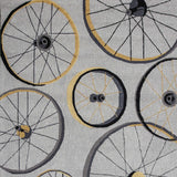 5' X 8' Grey Hand Hooked Wheels Indoor Area Rug - Homeroots - Flyclothing LLC