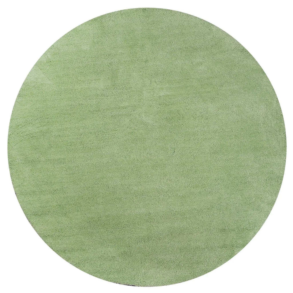 6' Round Spearmint Green Plain Indoor Area Rug - Homeroots - Flyclothing LLC