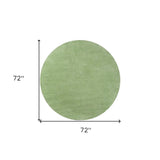 6' Round Spearmint Green Plain Indoor Area Rug - Homeroots - Flyclothing LLC