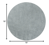 6' Blue Heather Round Indoor Shag Rug - Homeroots - Flyclothing LLC
