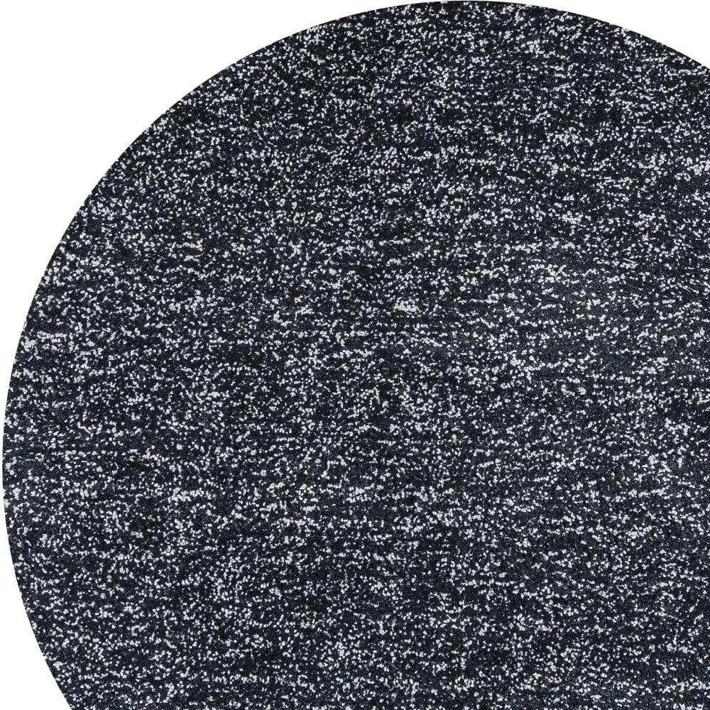 6' Round Black Heather Plain Indoor Area Rug - Homeroots - Flyclothing LLC