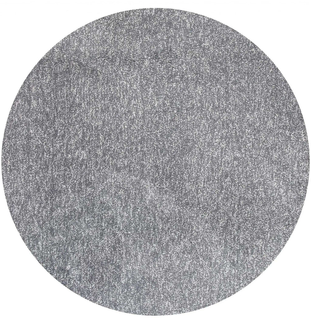6' Round Grey Heather Plain Indoor Area Rug - Homeroots - Flyclothing LLC