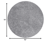 6' Round Grey Heather Plain Indoor Area Rug - Homeroots - Flyclothing LLC