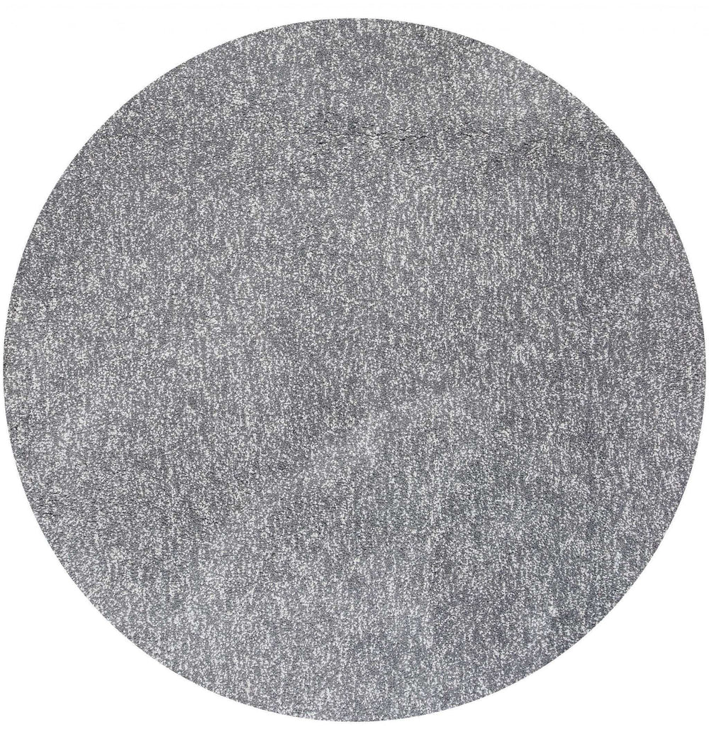 6' Round Grey Heather Plain Indoor Area Rug - Homeroots - Flyclothing LLC