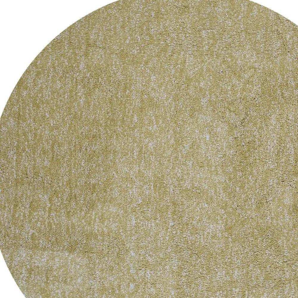 6' Yellow Heather Round Indoor Shag Rug - Homeroots - Flyclothing LLC