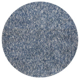 6' Round Indigo Or Ivory Heather Plain Indoor Area Rug - Homeroots - Flyclothing LLC