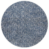 6' Round Indigo Or Ivory Heather Plain Indoor Area Rug - Homeroots - Flyclothing LLC