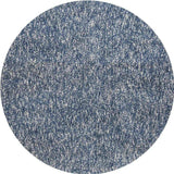 6' Round Indigo Or Ivory Heather Plain Indoor Area Rug - Homeroots - Flyclothing LLC