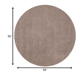 6' Round Beige Plain Indoor Area Rug - Homeroots - Flyclothing LLC