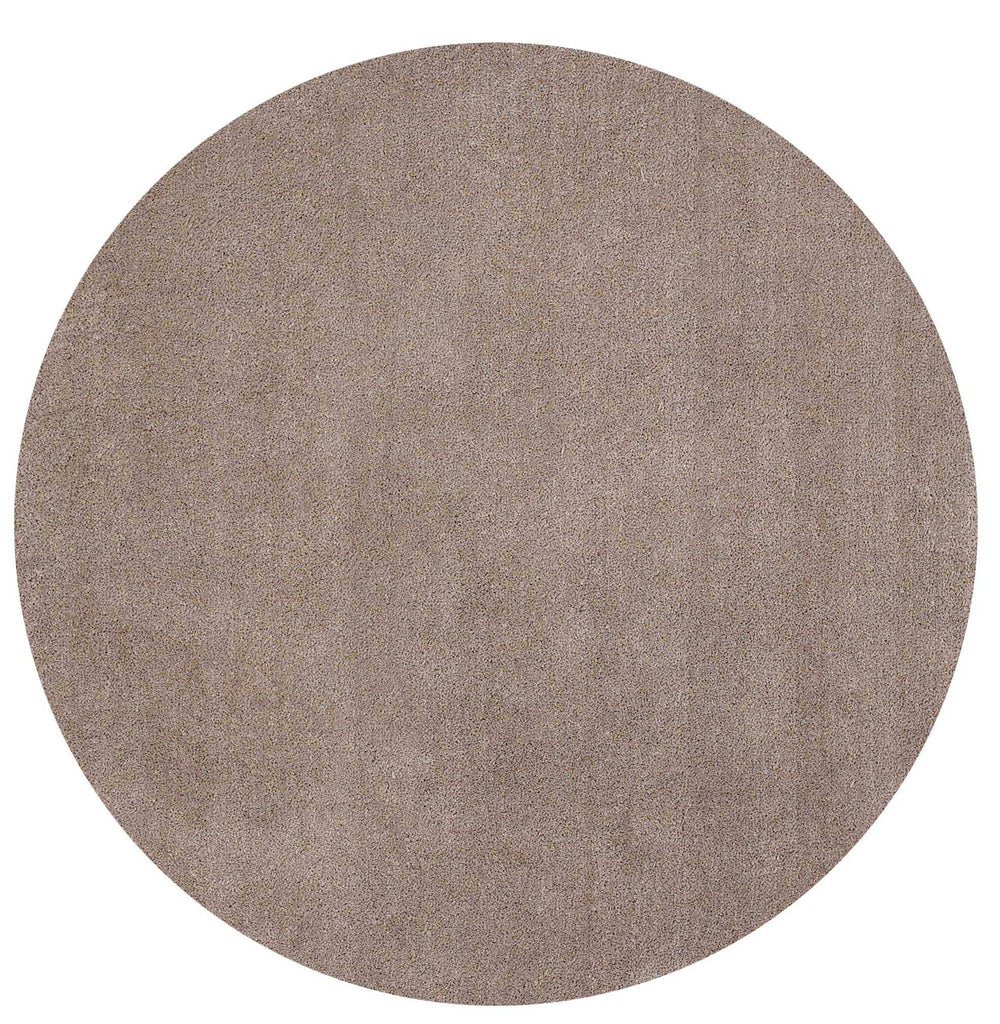 6' Round Beige Plain Indoor Area Rug - Homeroots - Flyclothing LLC