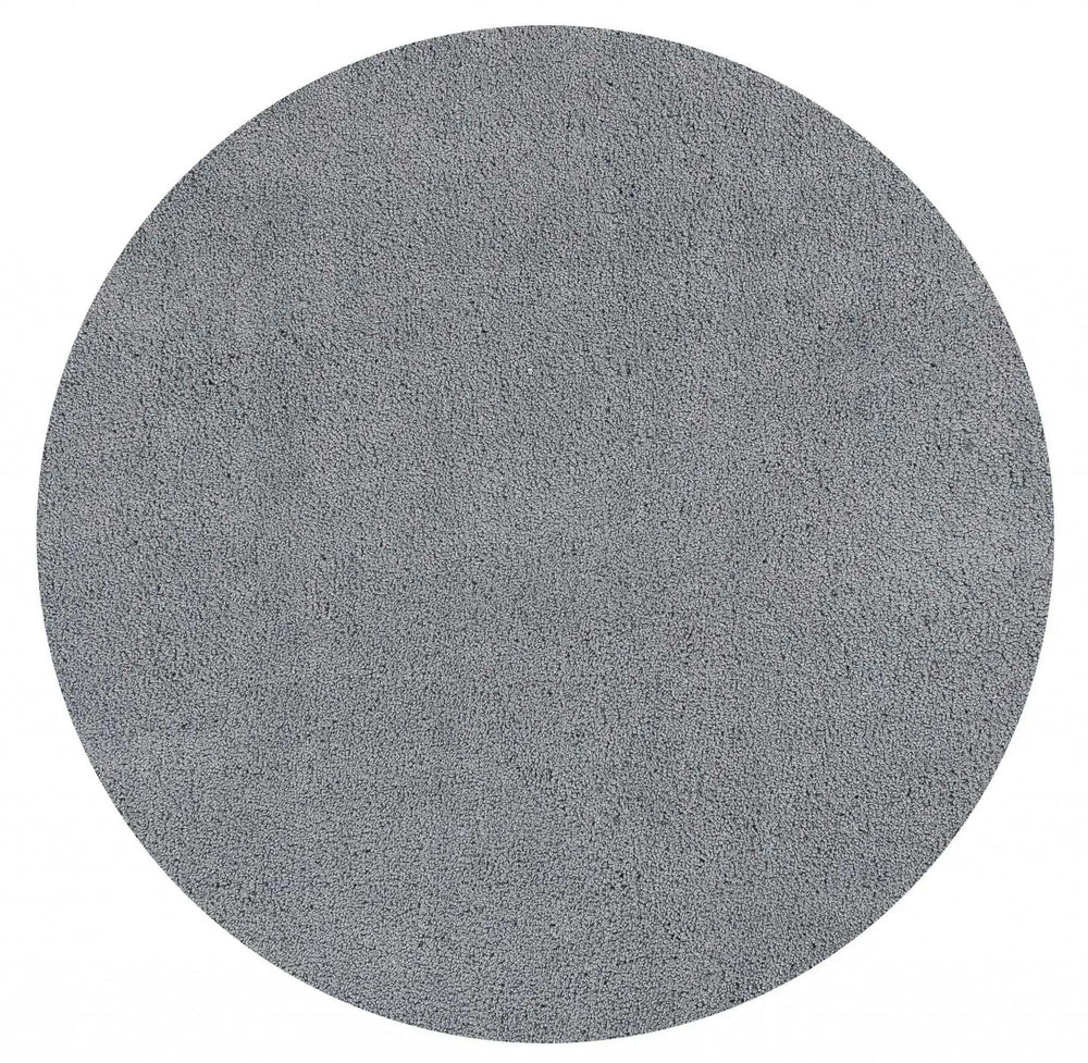 6' Grey Round Indoor Shag Rug - Homeroots - Flyclothing LLC