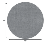 6' Grey Round Indoor Shag Rug - Homeroots - Flyclothing LLC