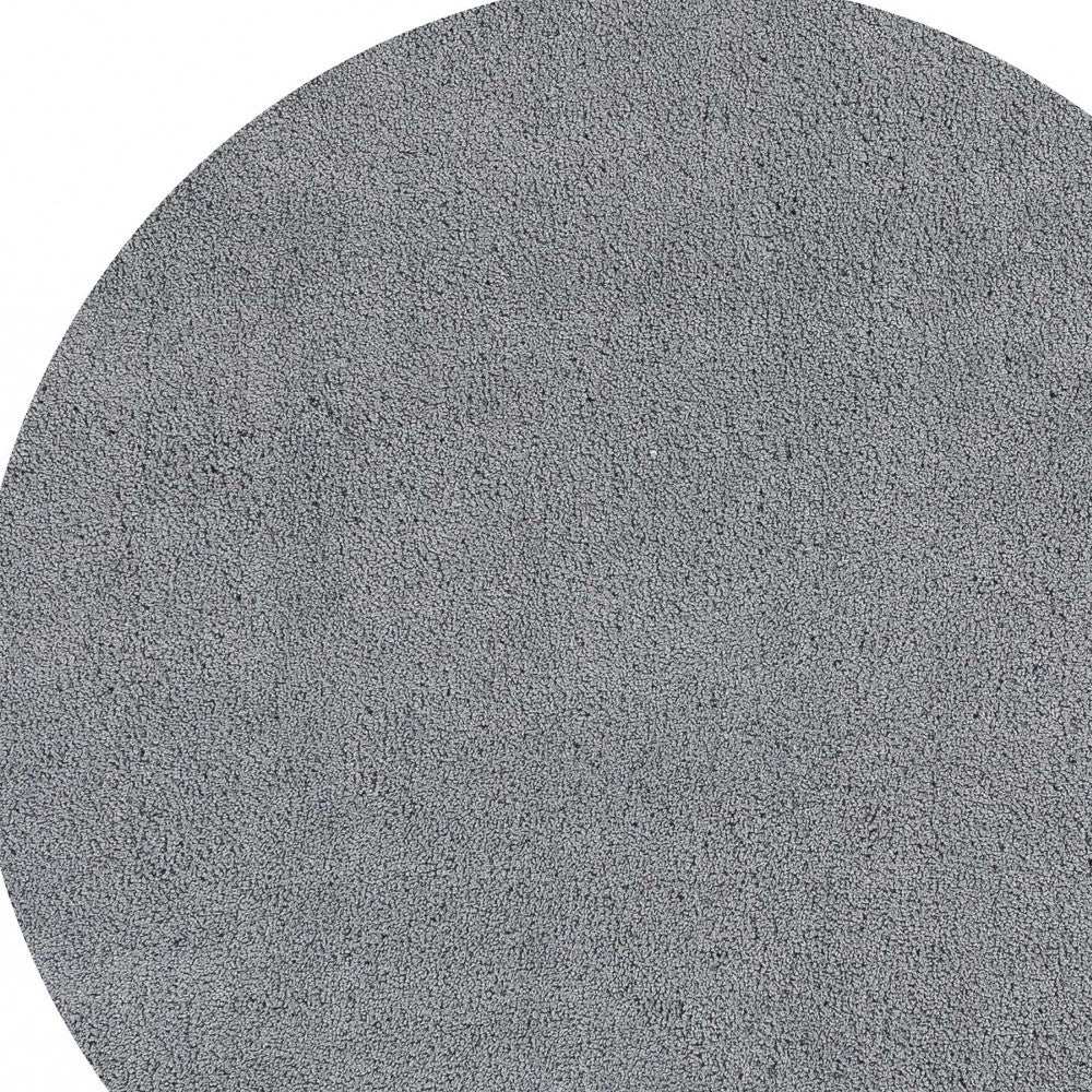 6' Grey Round Indoor Shag Rug - Homeroots - Flyclothing LLC