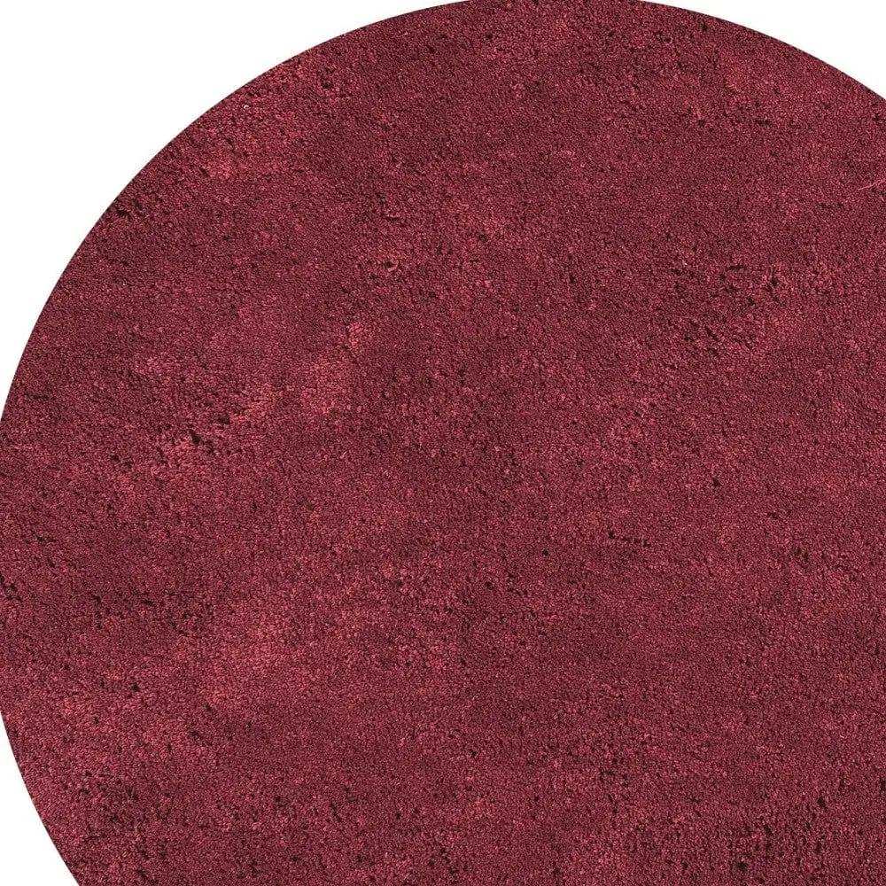 6' Round Polyester Red Area Rug - Homeroots - Flyclothing LLC