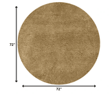 6' Gold Round Indoor Shag Rug - Homeroots - Flyclothing LLC