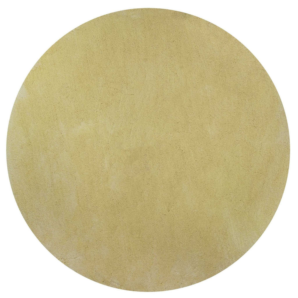 6' Round Polyester Canary Yellow Area Rug - Homeroots - Flyclothing LLC