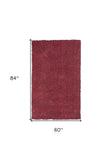 5' X 7' Red Heather Plain Indoor Area Rug - Homeroots - Flyclothing LLC