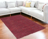 5' X 7' Red Heather Plain Indoor Area Rug - Homeroots - Flyclothing LLC