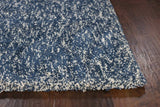 5' X 7' Indigo Ivory Heather Indoor Shag Rug - Homeroots - Flyclothing LLC