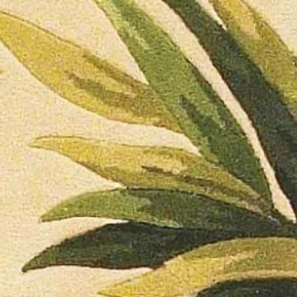 3' X 5' Ivory Green and Orange Wool Tropical Floral Handmade Area Rug - Homeroots - Flyclothing LLC