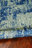 8' X 11' Grey Or Denim Abstract Brushstrokes Uv Treated Indoor Area Rug - Homeroots - Flyclothing LLC