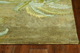 4' X 6' Moss Green Hand Tufted Palm Trees Indoor Area Rug - Homeroots - Flyclothing LLC