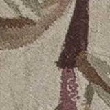 3' X 5' Ivory Bamboo Bordered Wool Indoor Area Rug - Homeroots - Flyclothing LLC